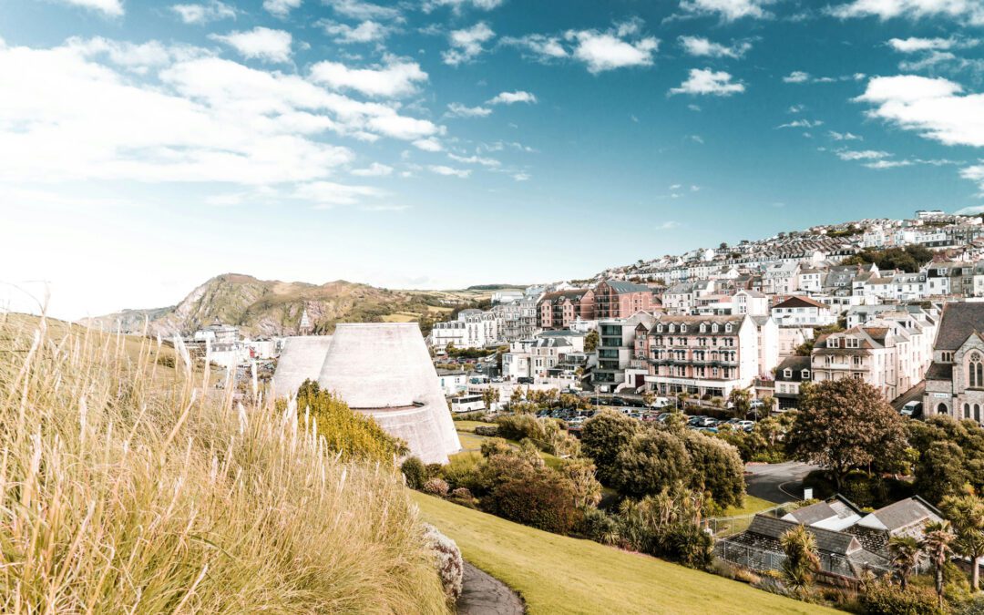 A photo of the Landmark Theatre in Ilfracombe nestled amongst the surrounding landscape