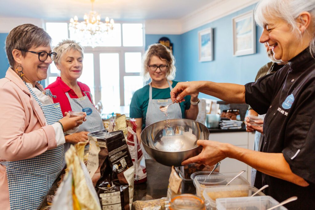 Chocolate making workshop at the Ilfracombe Chocolate Emporium
