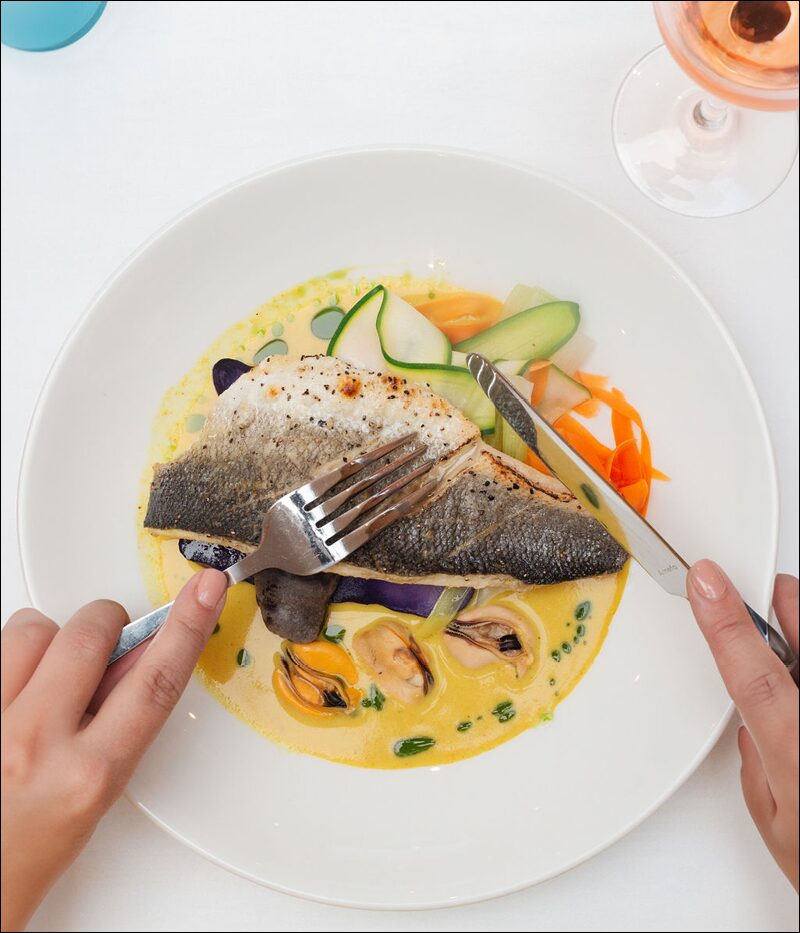 Locally sourced seasonal dish served in The Carlton Hotel Brasserie