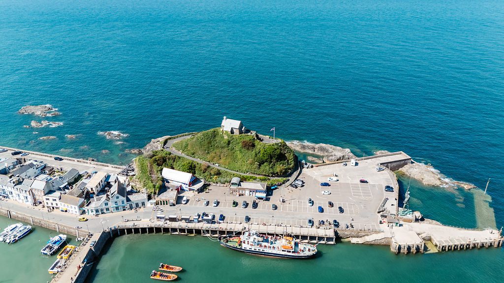 Aerial shot of Ilfracombe in North Devon