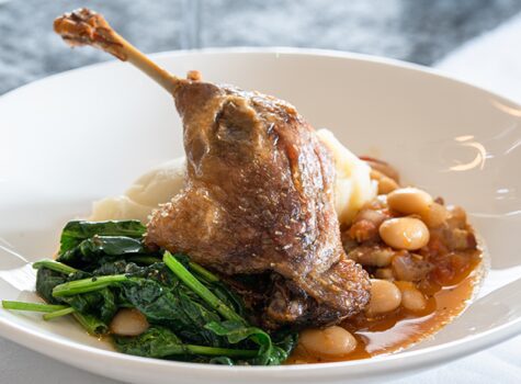 Creedy Carver duck leg confit seasonal dish