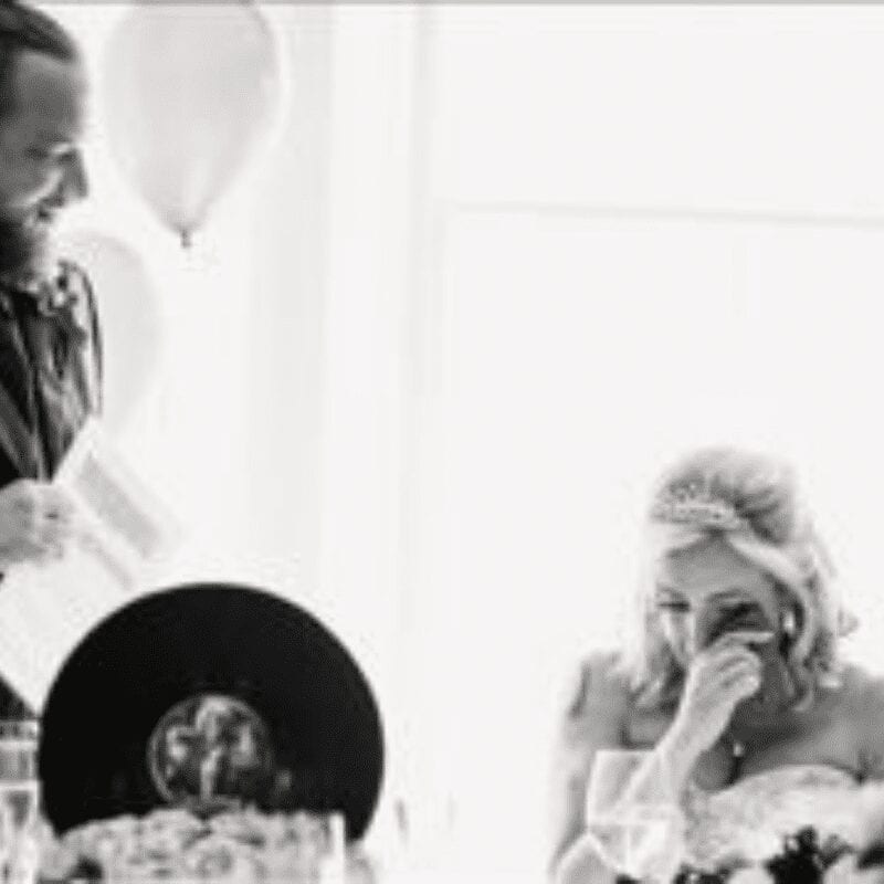Bride and groom speeches