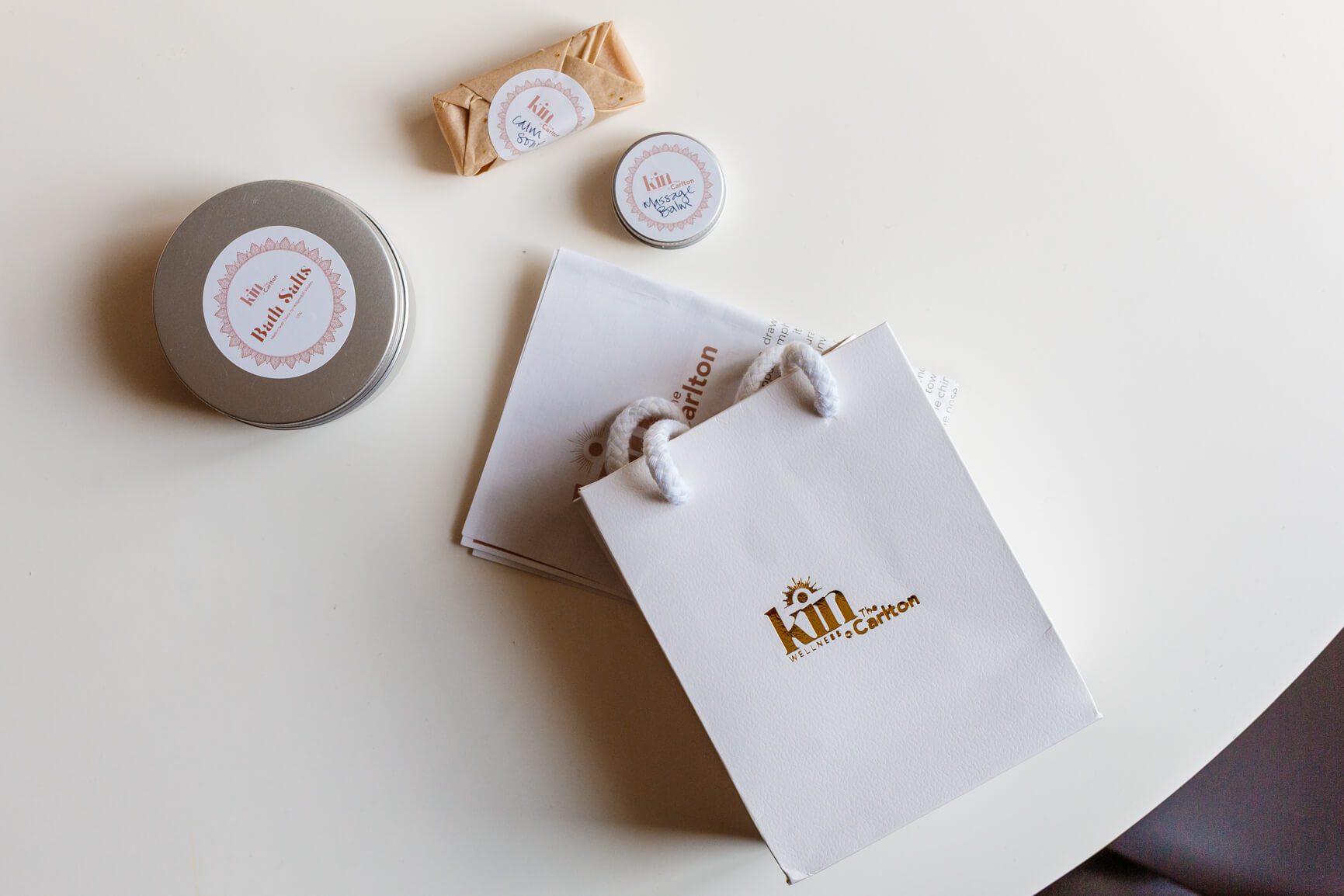 A collection of wellness products at Carlton Hotel Ilfracombe